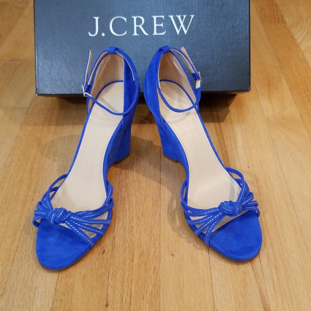 J. Crew suede wedges